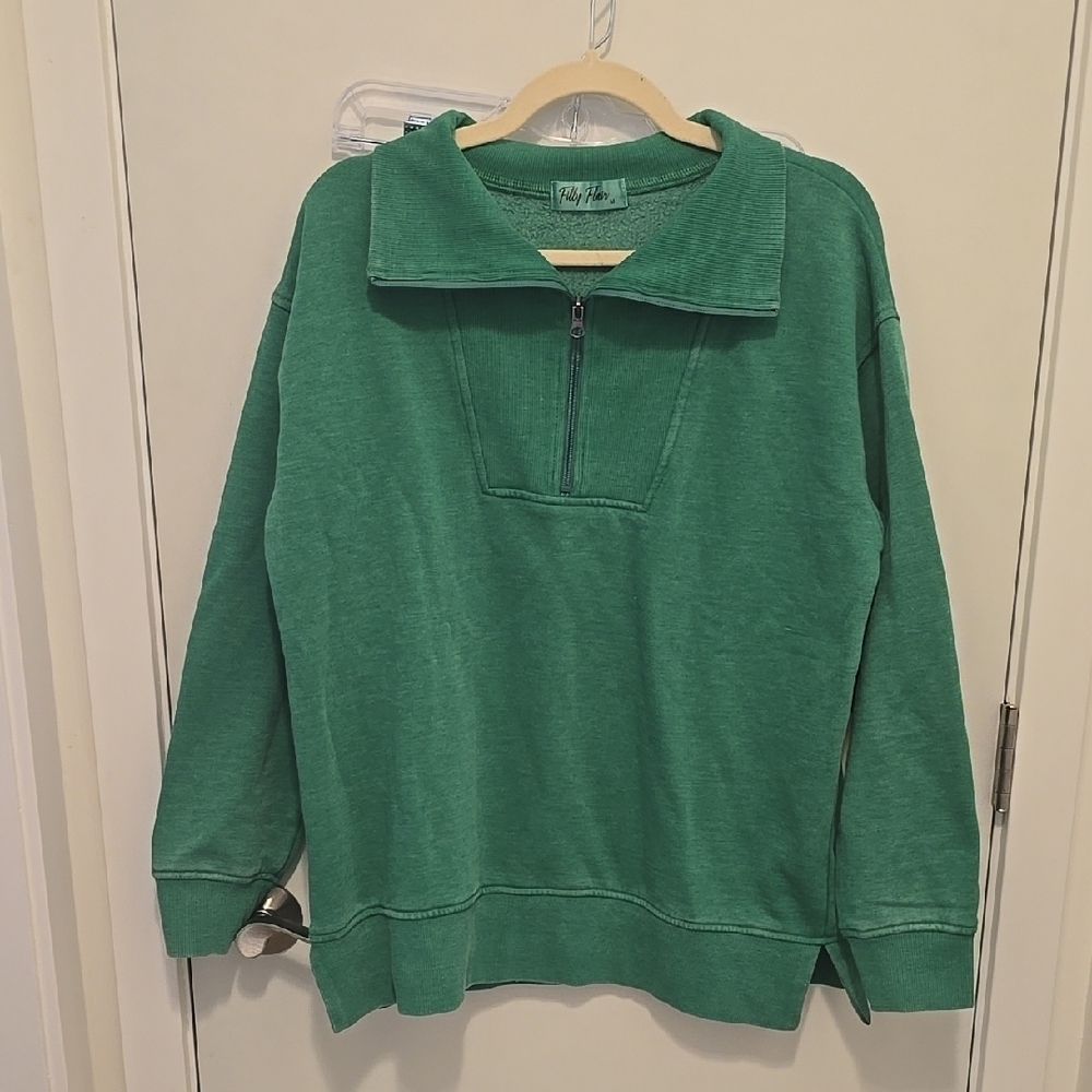 Green Half-Zip Sweater